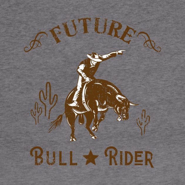 Future Bull Rider Cowboy Western Men by Foxxy Merch